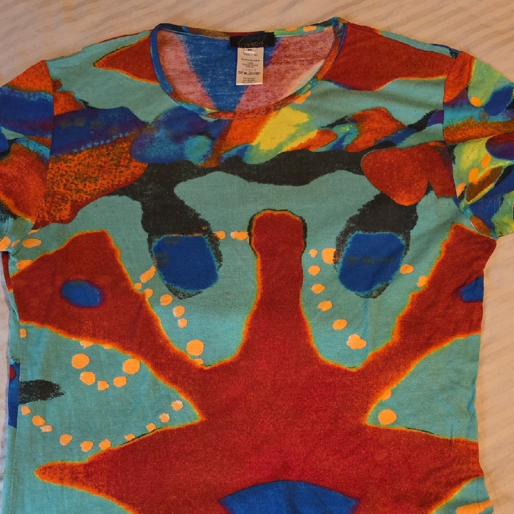 Christian Lacroix Multicolor Abstract Short Sleeve Tee
